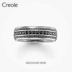 The Eternity Ring Black,2019 925 Sterling Silver Classic Elegance Fashion Jewelry Gift For Women Men For Special Occasion