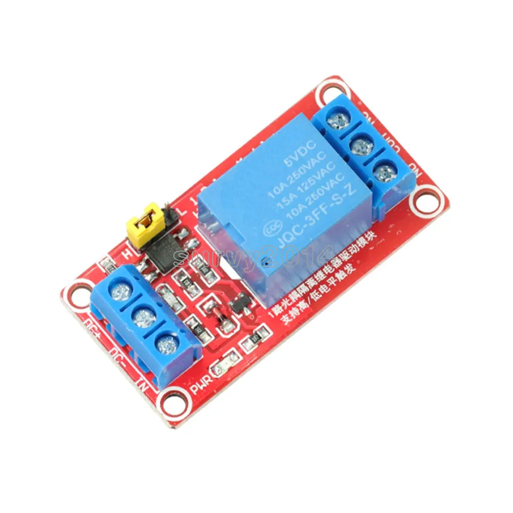 DC 5V 9V 12V 24V 1 Channel Relay Module With Optocoupler Shield Board High And Low Level Trigger Power Supply Module For Arduino