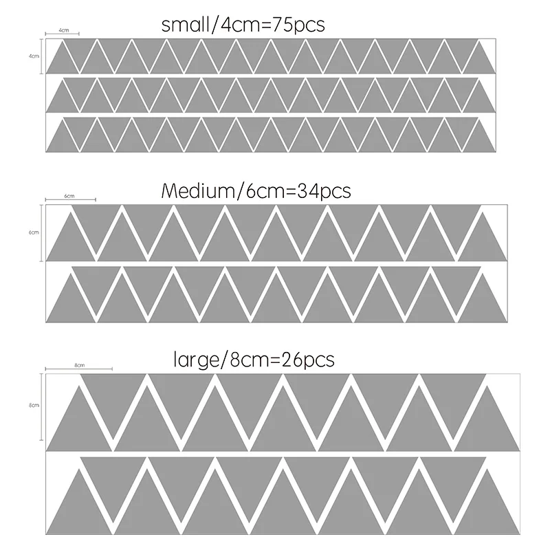 Baby Boy Room Little Triangles Wall Sticker For Kids Room Decorative Stickers Children Bedroom Nursery Wall Decal Stickers