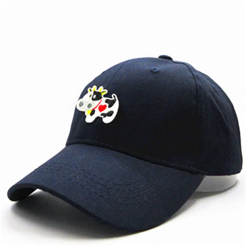 Cow animal embroidery cotton Casquette Baseball Cap hip-hop cap Adjustable Snapback Hats for kids men women 151 image 3