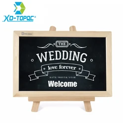 20*30cm Chalkboard Wood With Easel Blackboard Wedding Pizarra Wooden Frame Dry Erase Bulletin Drawing Board Message Black Boards