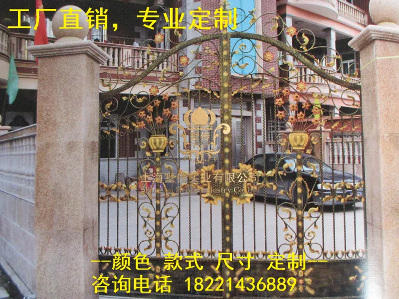 

custom made wrought iron gates designs whole sale wrought iron gates metal gates steel gates hc-g29