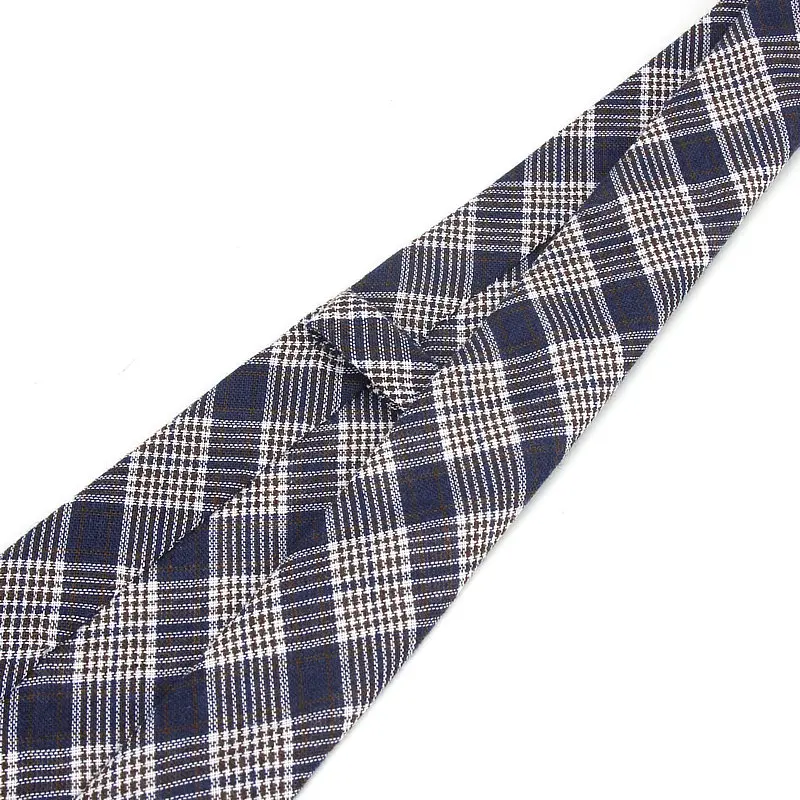 Fashion Cotton Stripe Ties For Men Casual Plaid Necktie Gravatas Corbatas Slim Suit Vestidos Mens Neckties Party Narrow Neck Tie