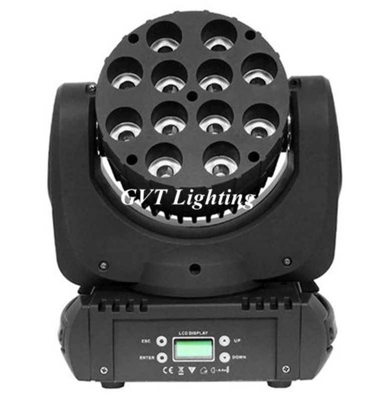 Faisceau lumineux LED à tête mobile 12x12W RGBW, livraison rapide, Quad LED avec excellents Pragrams 9/16 canaux