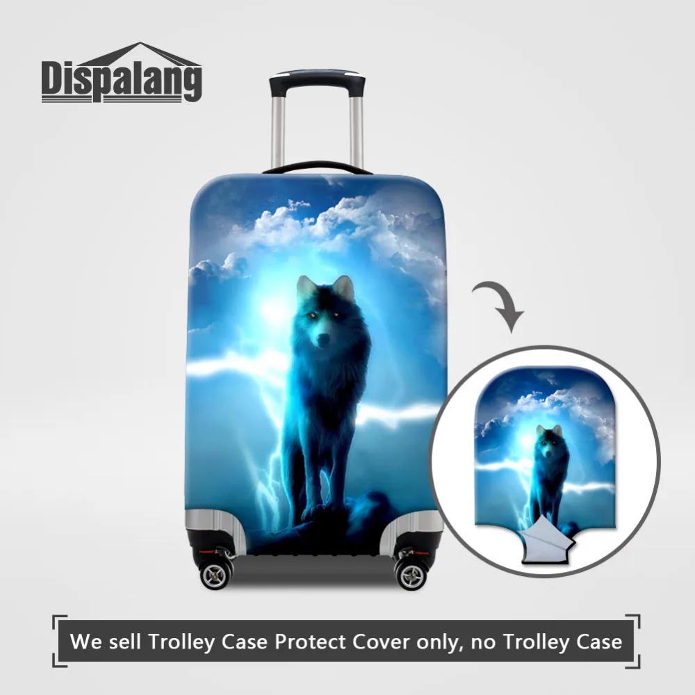 

Dispalang Travel On Road Elastic Luggage Covers Wolf Animal Print Suitcase Protective Cover for 18-30 inch Trunk Case