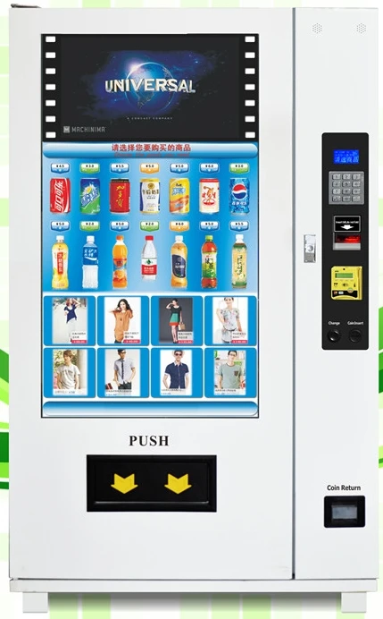 Touch cibo cosmetici sigarette MDB Protocollo di Banconote Moneta Distributore di smart card pagamento self service vending chiosco macchina