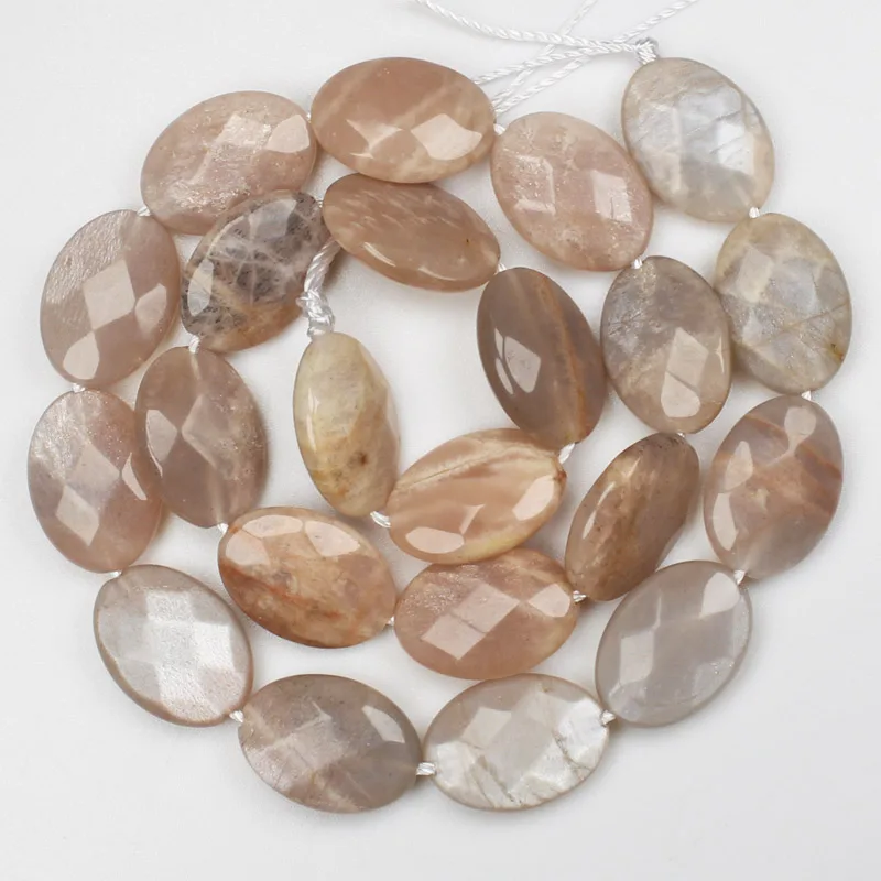 Natural Smooth/Faceted oval shape Sunstone 10x14/13x18mm beads 15inch ,100% Natural Stone Guarantee!