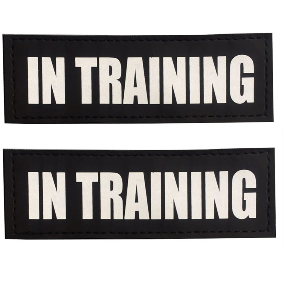 Pet Dogs And Cats Reflective Patches For Harness Vest Collar Hook Backing SERVICE DOG,IN TRAINING,EMOTIONAL SUPPORT,DO NOT PET