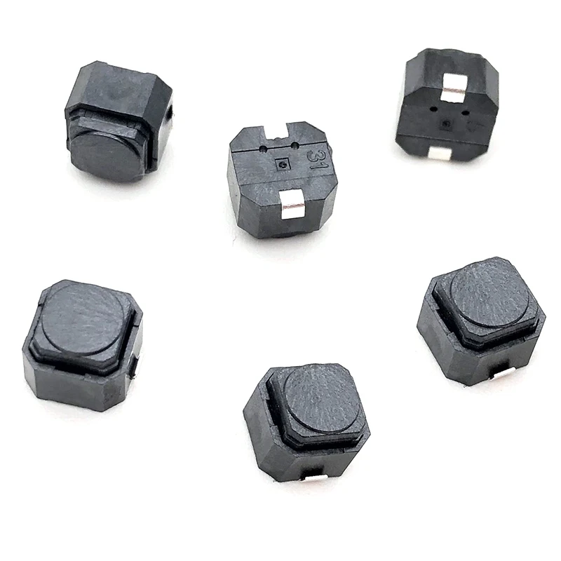 10pcs/lot no sound 6*6*5 SMD Silent Mute Push Button Switch silicone keypad tact switch silicon Switches 6 * 6 * 5 MM