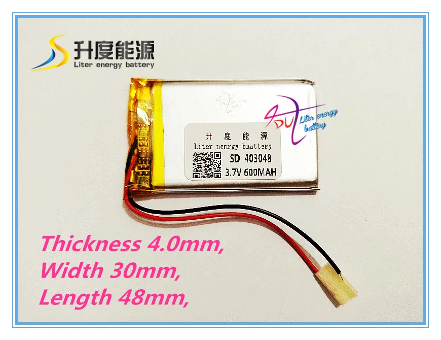 The tablet battery 403048 3.7V 600mah 403050 Lithium polymer Battery with Protection Board For Bluetooth GSP Digital Products