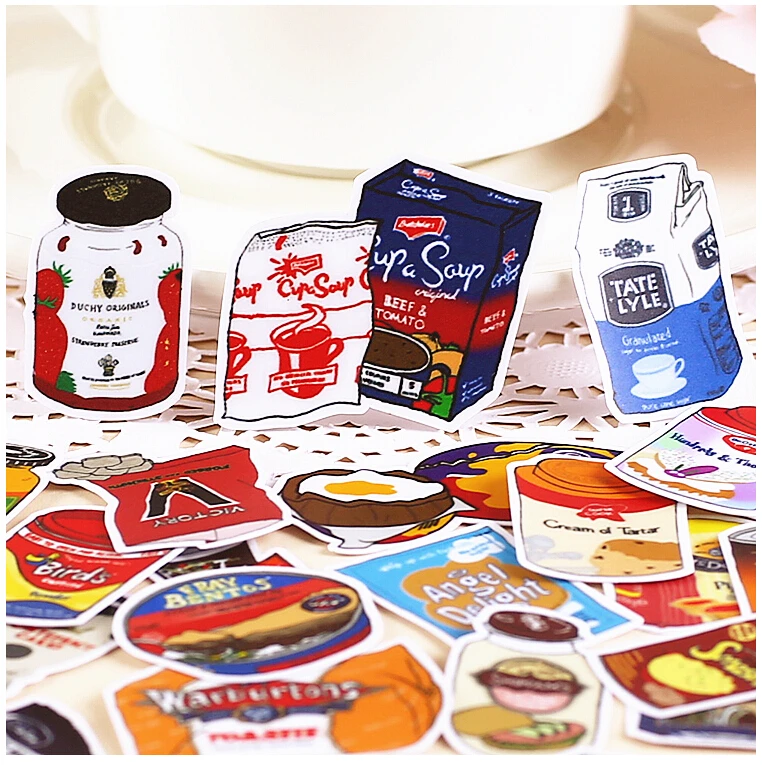 36pcs Creative Cute Self-made Snack Notes Food Scrapbooking Stickers /Decorative Sticker /DIY Craft Photo Albums