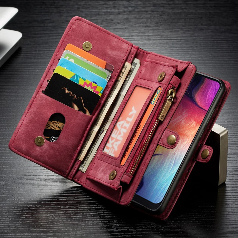 For Samsung Galaxy A50 A50s Case Zipper Leather Wallet Cover Case for Coque Samsung Galaxy A50 A 50 A505F Phone Bag Case Fundas