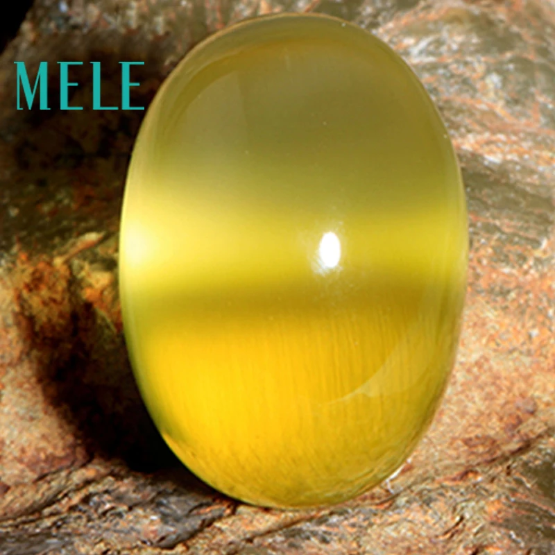 Top quality Gold color oval cut prehnite,18.5mmX13mm loose gemstone for jewelry main stone,Top luxury jewelry raw stone