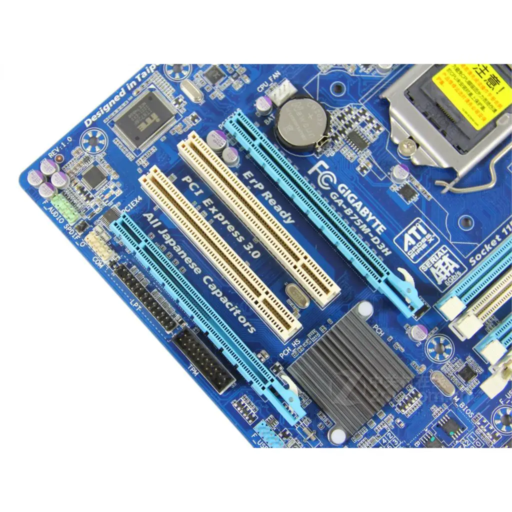 Original Gigabyte GA-B75M-D3H เมนบอร์ด LGA 1155 DDR3 RAM 32G B75 B75M D3H เดสก์ท็อปเมนบอร์ด B75M-D3H DVI VGA HDMI USB3 ใช้