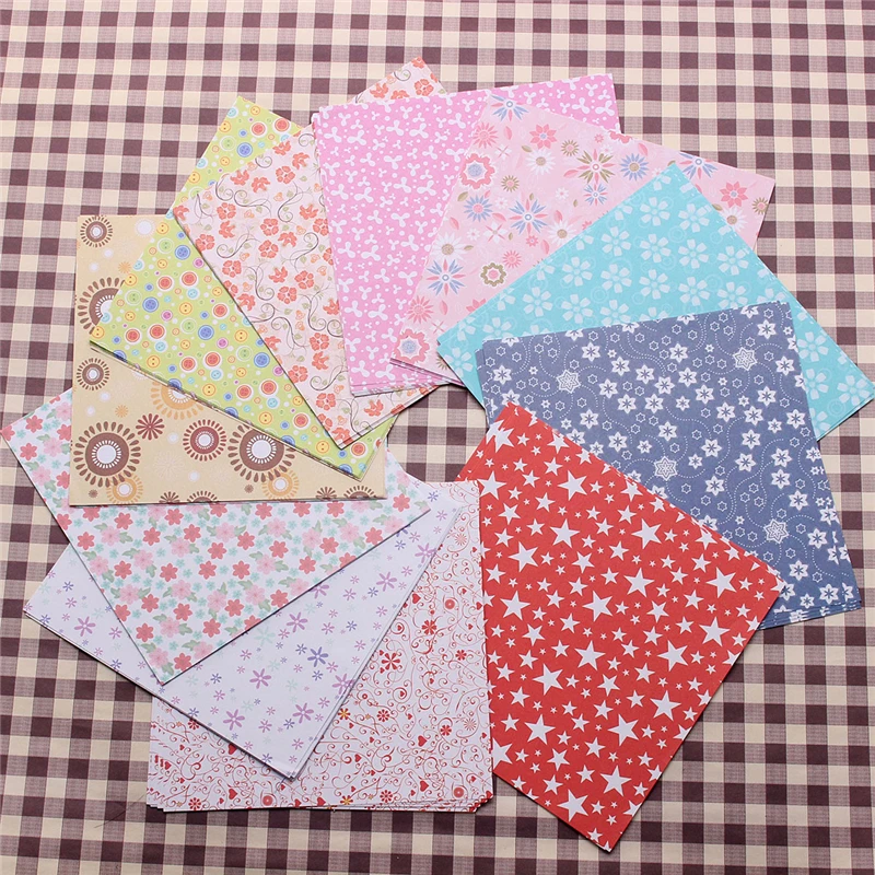 72 Sheets 15X15cm Mix Color Square 12 Kinds of Patterns Paper Craft Origami Folding Paper Flower Patterned Papers DIY Kid Gift