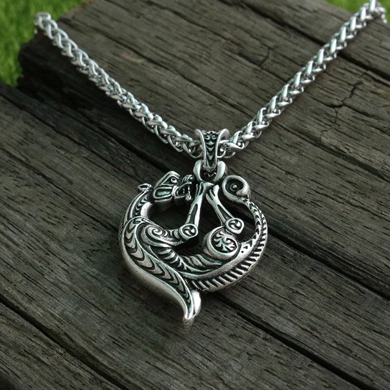 

10pcs lanseis viking wolf pendant celt wolf men necklace norse jewelry