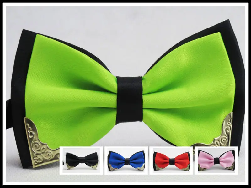 

11 Colors Metal Bowtie Men and Women Tuxedo Bow Ties For Groom Wedding Party Shirt Dress gravata cravate