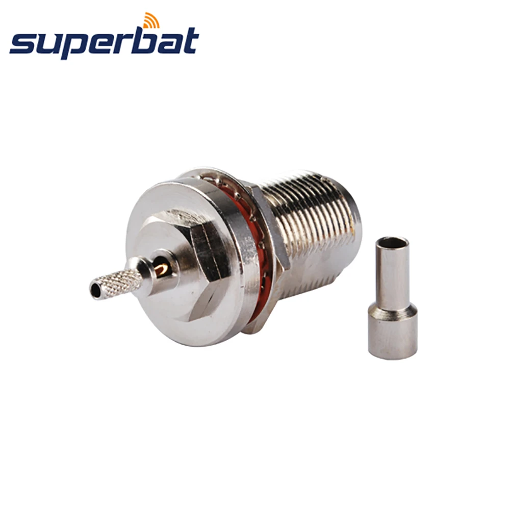 Superbat N Type Vrouwelijke Socket Krimp Met Schot Rechte Coaxiale Connector Voor Rg174 Rg178 1.13Mm, 1.37Mm Kabel