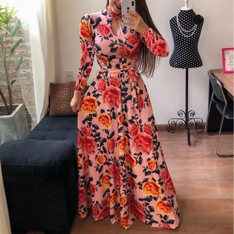 Oversize Casual Women Summer Dress Print Robe Femme Party Vestidos Women Pullover S-５XL Streetwear Long Bandage Maxi Dress