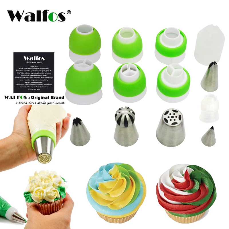 WALFOS 1 Piece Icing Piping Nozzle Icing Tip Converter Cream Coupler 3 Holes Cake Decoration Connector Cake Decorating Tools