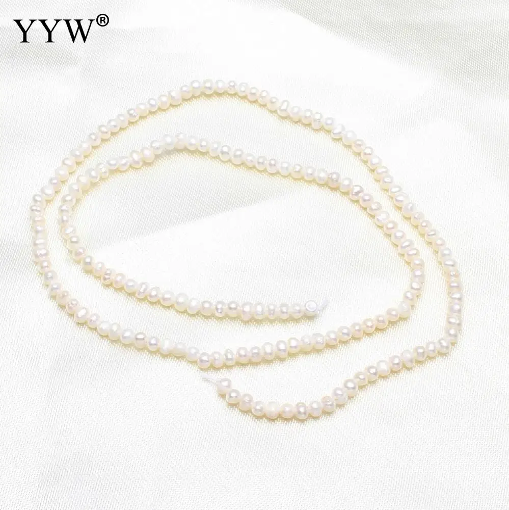 Baroque Cultured Freshwater Pearl Beads, natural, white, 2-3mm, Hole:Approx 1mm, Sold Per Approx 15.5 Inch Strand