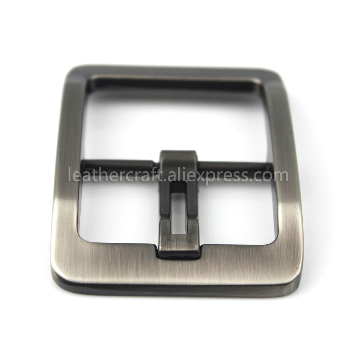 1x 40mm Fashion Metal Brushed Men Belt Buckle Center Bar Single Pin Buckle Leather Craft Belt Strap Webbing 1-1/2\