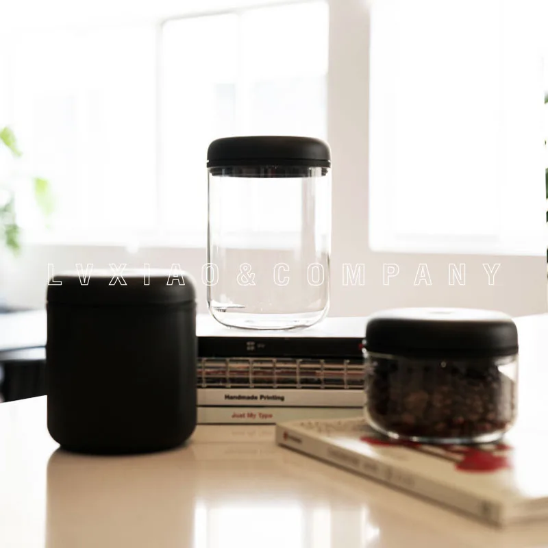 Fellow Atmos Airtight Coffee/Tea Container Storage Canister Set Coffee Bean Storage Jar/Tank Vacuum Sealed Cans 0.4L/0.7L/1.2L