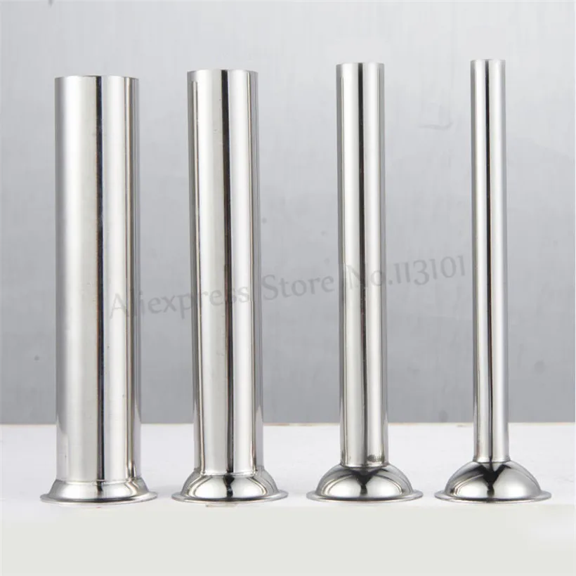 4 In 1 Set Stainless Steel Sausage Stuffer Spare Parts Filling Tubes Funnels Stuffing Attachments For Casing Meat