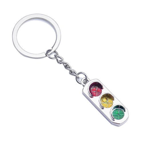 Red And Green Lights Traffic Light Keychain Car Key Chain Male Women\'s Key Ring Keychain Bag Car Hanging Pendant Jewelry