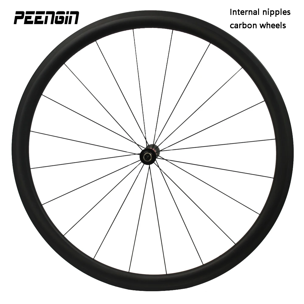 Cheap Sale Internal Nipples 3K Carbon Wheel 38/50/60/88mm Depth 23/25Mm Clincher/Tubular Type NOVATEC/POWERWAY Hub Bike Wheelset