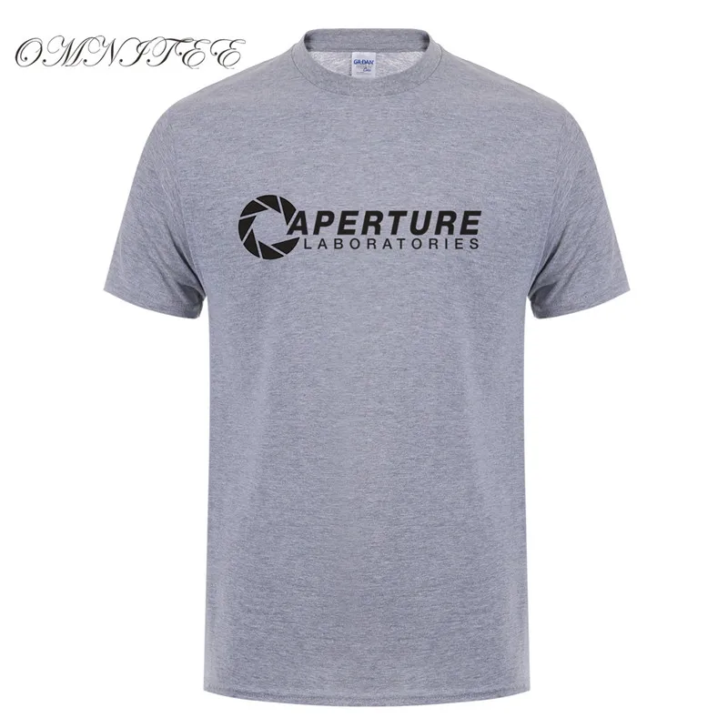 New Aperture Laboratories T Shirt Summer Men Short Sleeve O-Neck T-shirt Cotton Aperture Science Game Tee Shirt Mans Top OZ-047