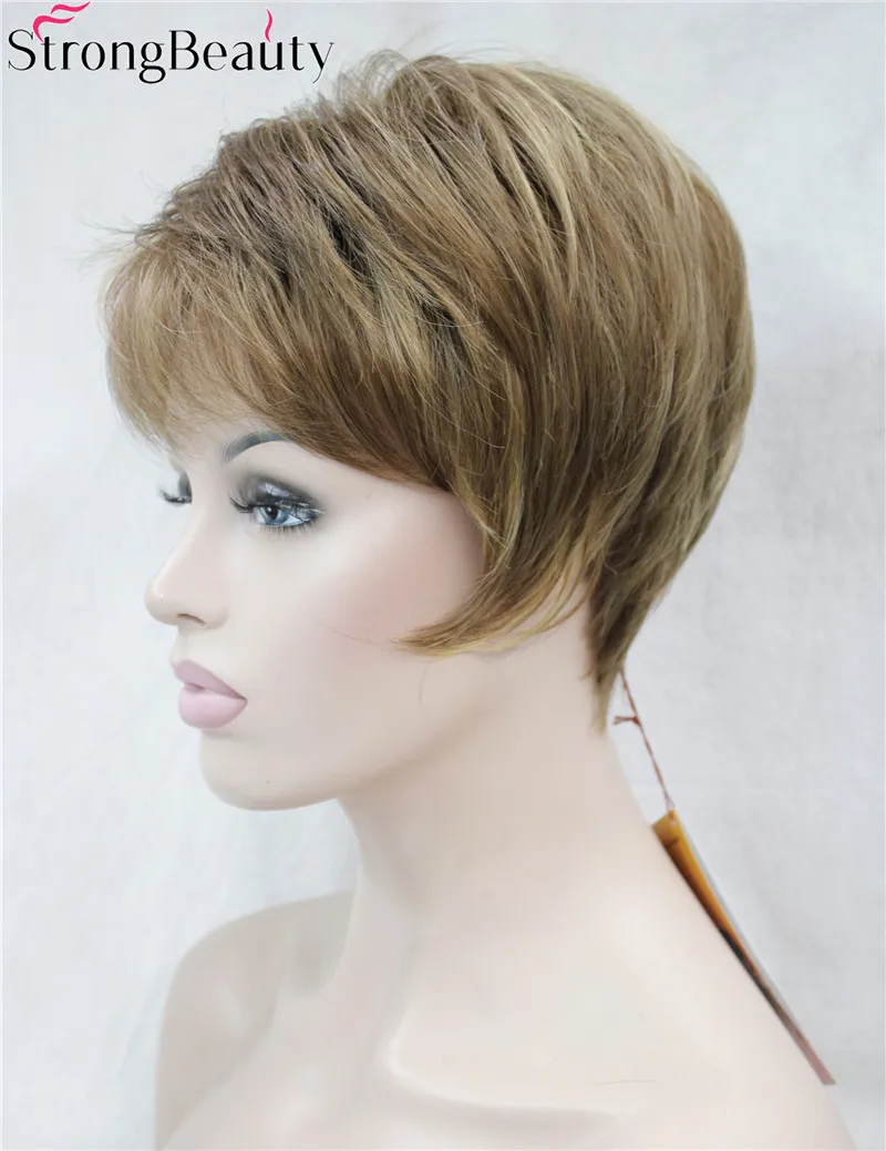 StrongBeauty Short Straight Wigs Synthetic Women Hair Natural Wig Many Colors