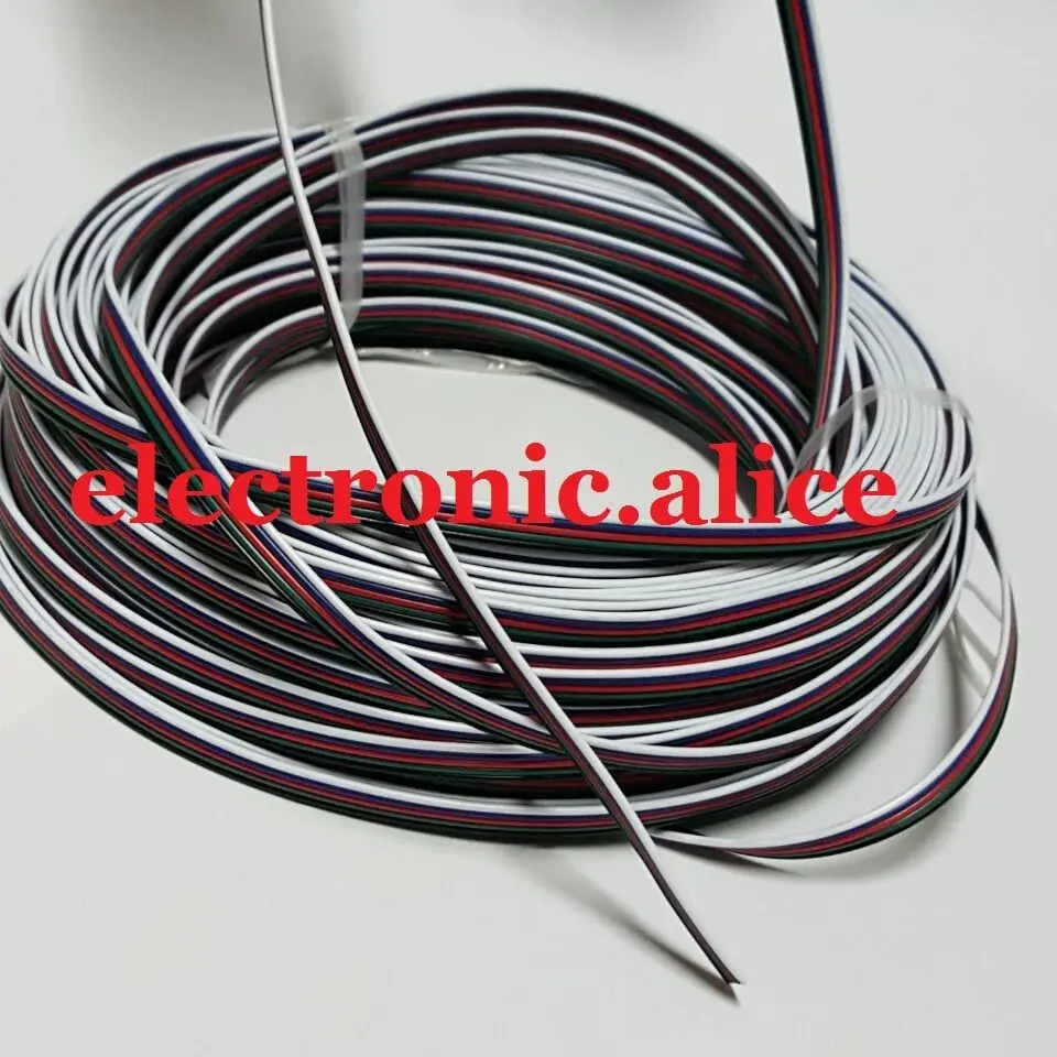 5M -100M Extension Cable Line for 5050 RGBW RGBWW LED Strip 5pin Cord Wire