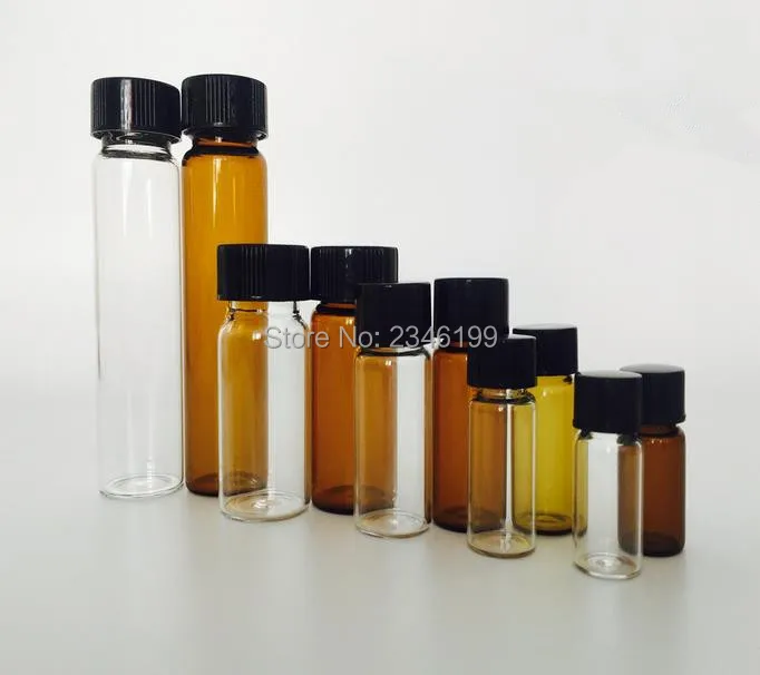 Wholesale 3ML 5ML 10ML 100pcs Amber Glass Bottles With Screw Cap Antibiotic Glass Sample Vials Packing Bottles For Medical Use