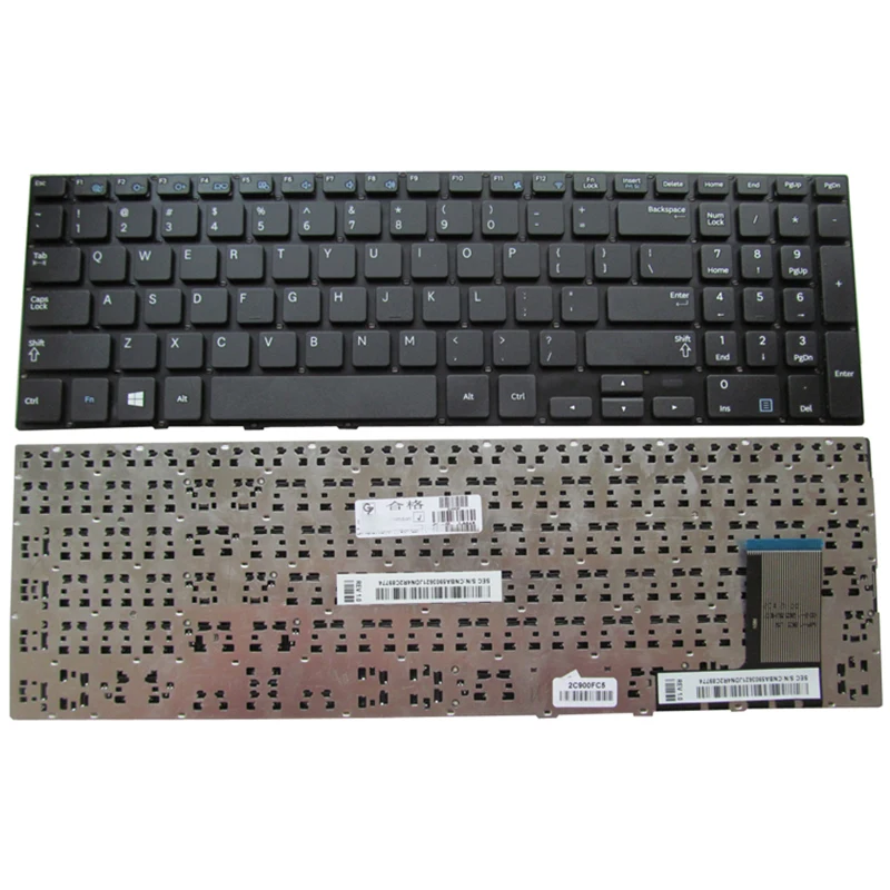 Laptop US RU keyboard For Samsung 470R5E 370R5E 510R5E 450R5V 450R5U 450R5J 370R5V 450R5G 450R5E Black White Brand New