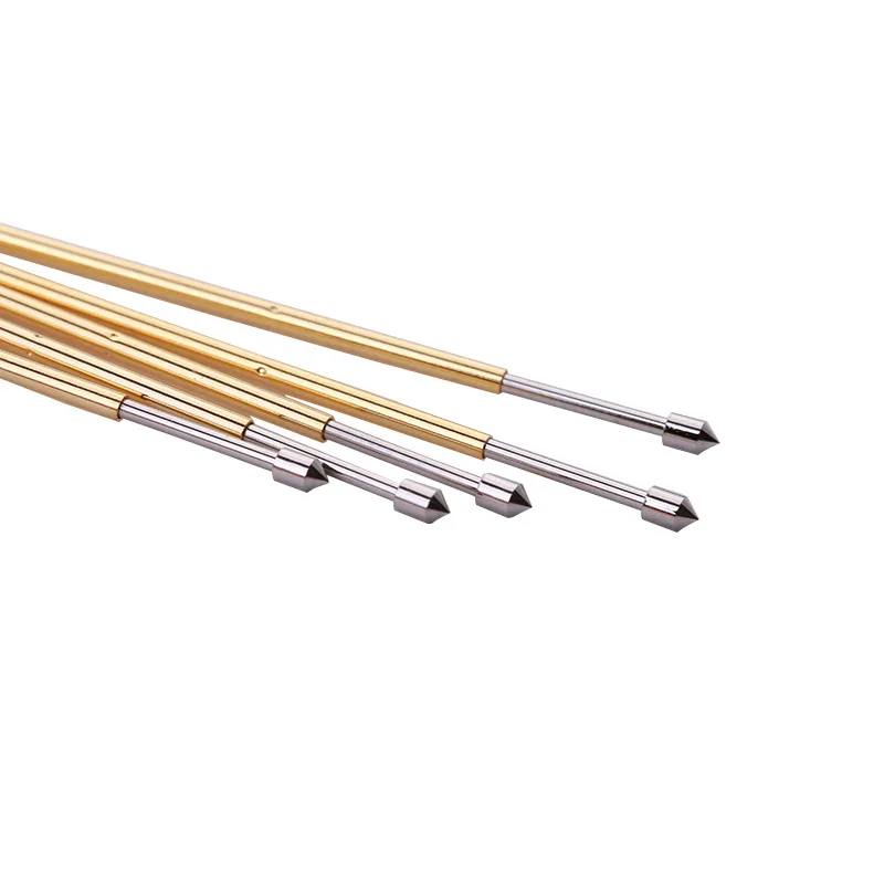 100PCS Phosphorus Copper Spring Test Probe PM75-E2 Pointed Nickel Plated PCB Needle Diameter 1.02mm Probe Instrument Dia 1.3mm