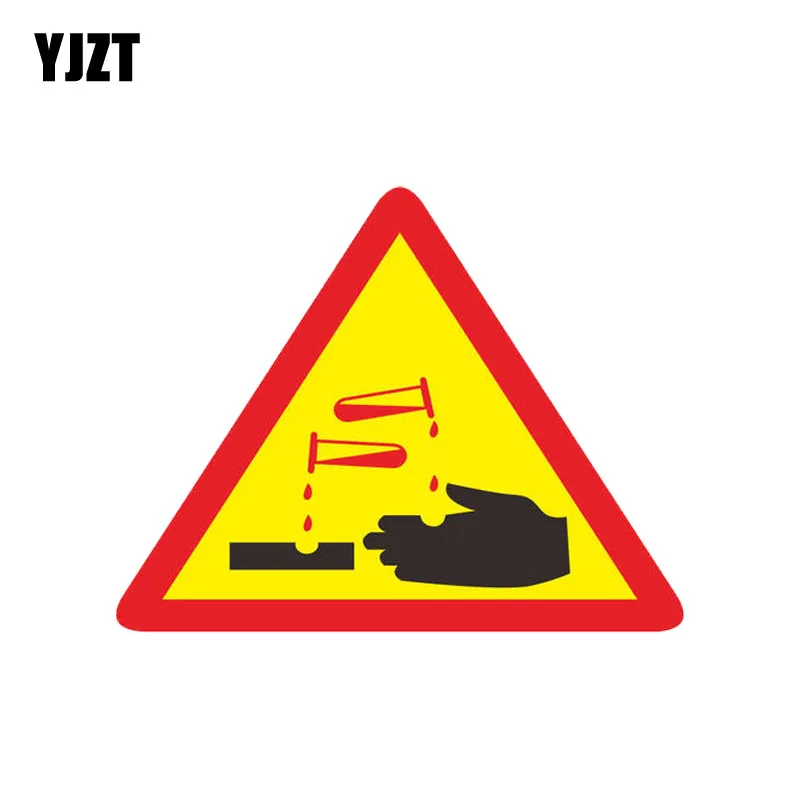 YJZT 11.7CM*9.1CM Lab Warning Car Sticker PVC Scientific Experiment Decal 12-1129