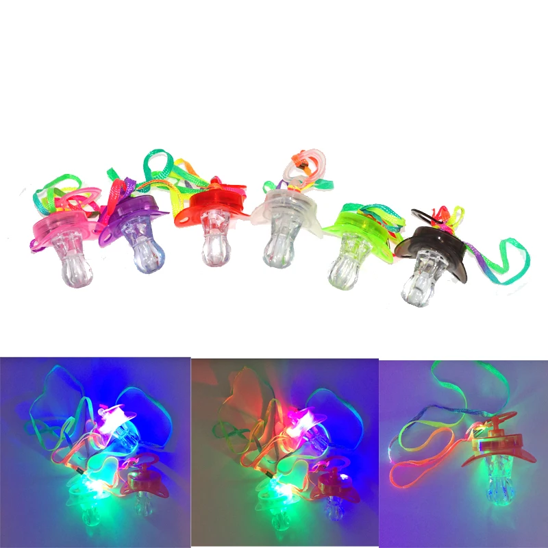 

Fashion LED Flashing Pacifier Whistle Party Supplies Fun Toy Survival Tool Flashing Glowing noise maker Bar 25pcs/lot