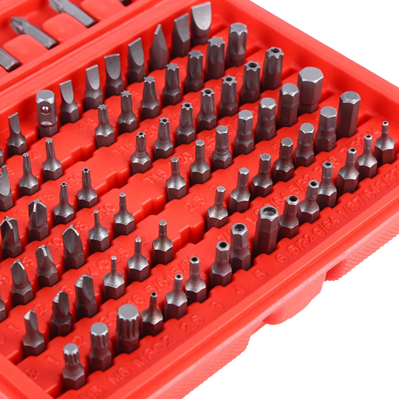 100 stücke Sicherheit Hex Bit Werkzeug Set Torx Hex Bohrer Stern Schraubenschlüssel Schraubendreher Tri-Flügel Torx Schlüssel Hex Befestigungen schraubendreher Bit – Detail 3