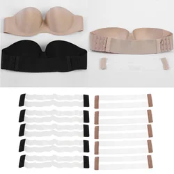 5x Clear Invisible Womens Non Slip Buckle Bra Extender 3 Hook Bra Extension Underwear Straps for Backless Clothing