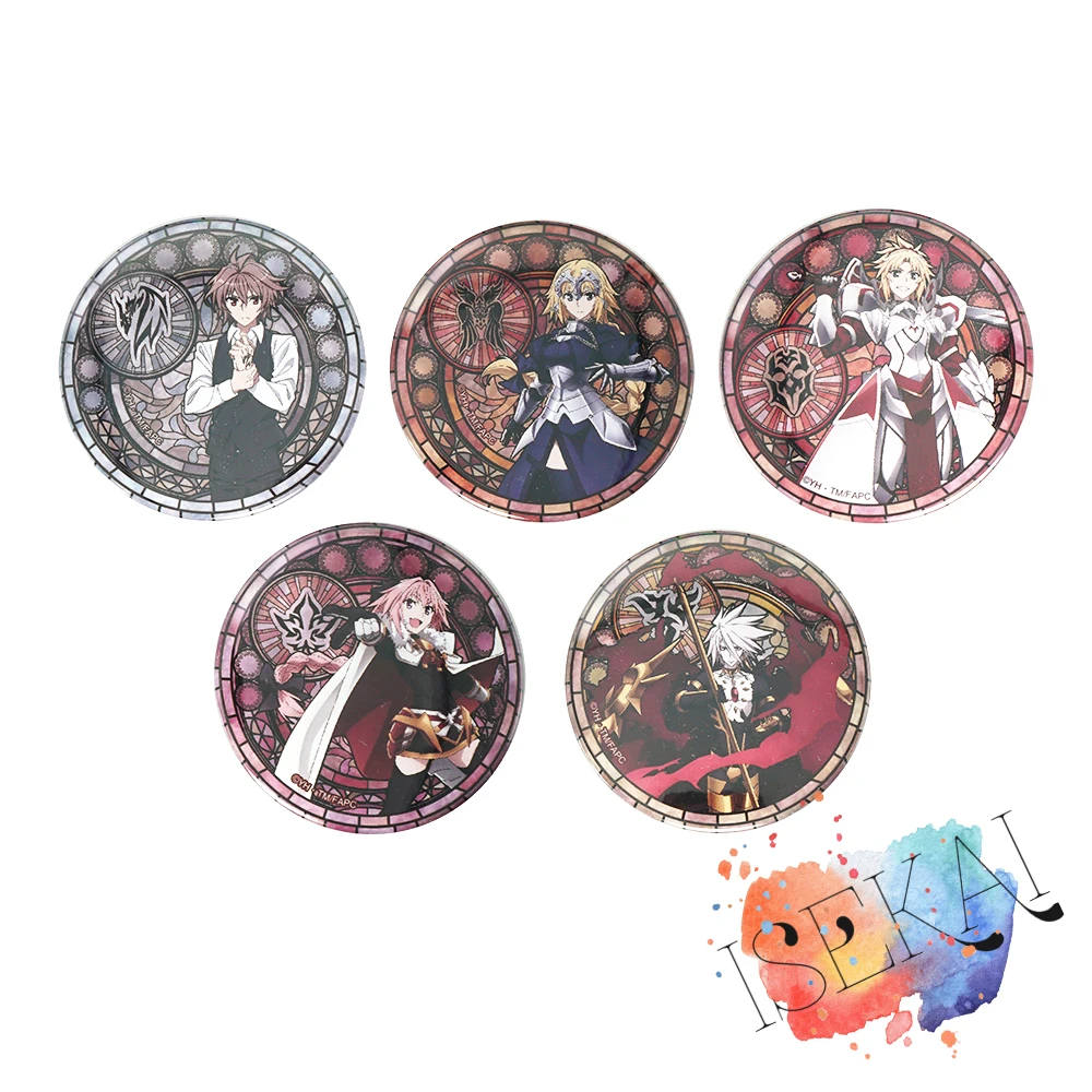Fate Apocrypha Anime Metal Badge Sieg Mordred Jeanne D\'Arc Astolfo Karna Badge Brooch Pins