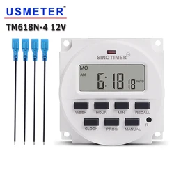 TM618N-4  12V DC 7 Days Programmable Display LCD Digital Timer  Timer Switch with UL listed Relay inside Electric Controller