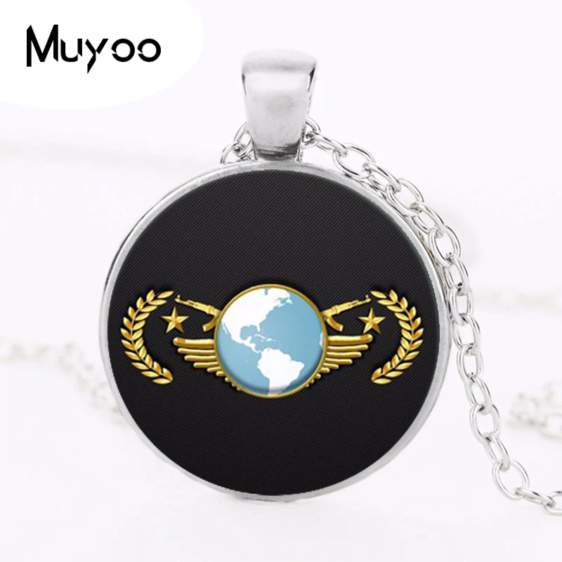 Games CS GO Glass Chain Necklace For Men CSGO Anime Neckless Male Collier Homme Statement Pendants Jewelry Best Gift Friends HZ1