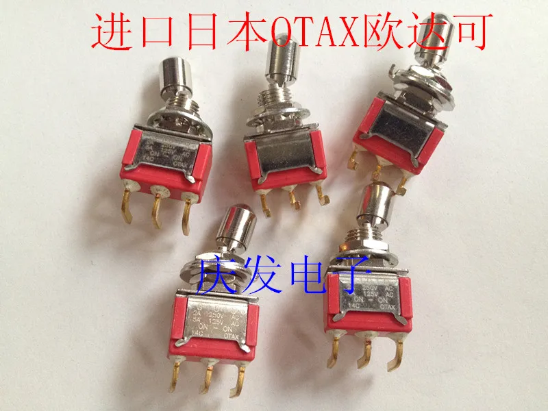 

Import Japan OTAX pull toggle switch 2 files 3 feet curved legs gold plated feet new original