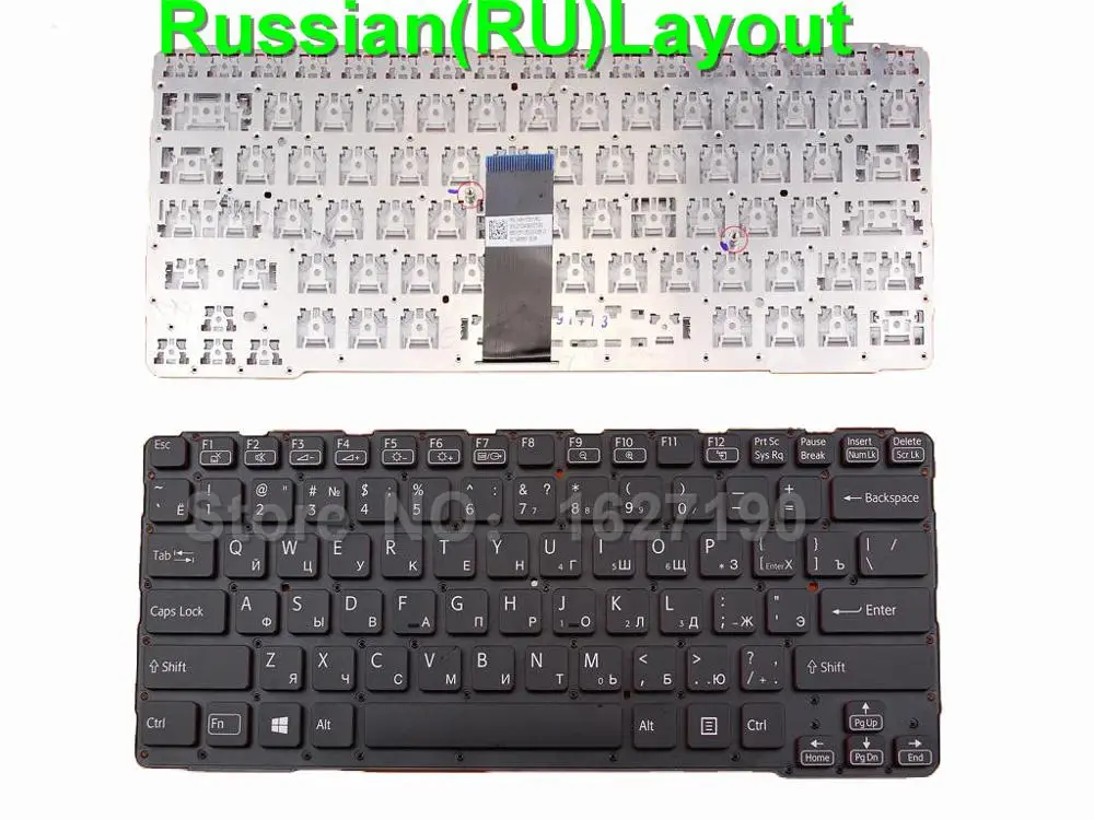 

RU Russian Keyboard for SONY SVE14A BLACK Red side For Backlit version For Win8 New Laptop Keyboards PN:9Z.N6BBF.Q0R