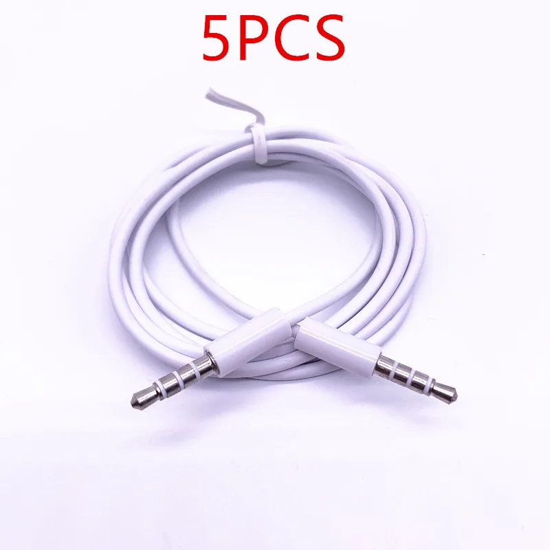 5/10/20/30/40/50/100pcs 3.5mm 1M Male To Male 4-Pole 3 Ring TRRS AV Audio Extension Cable for Earphone MP3