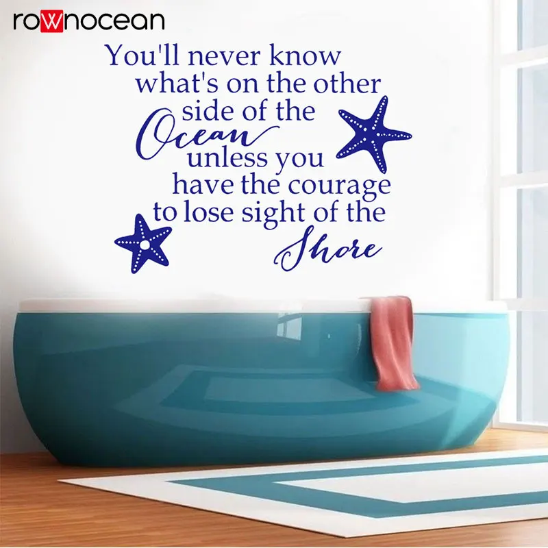 

You'll Never Know What's On The Other Side Of The Ocean Quotes Decal Seashell Decoration Inspiration Quotes Vinyl Sticker 3031
