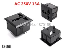 3 Pcs Square Shape AU EU UK US Power Outlet Socket Wall Plate Panel AC 250V 13A