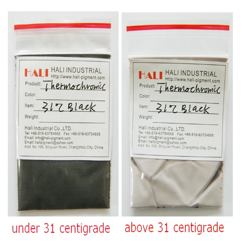 Thermochromic powder hot active pigment heat sensitive powder color: black activate temperature:15C,20C,31C,38C,45C...,1lot=10g