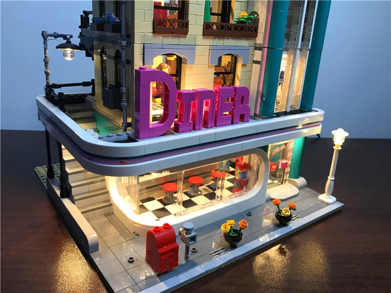 Led Light Set For Lego Building City Street 10260 Streetview Downtown Diner Compatible 15037 Blocks Creator City Street Lighting